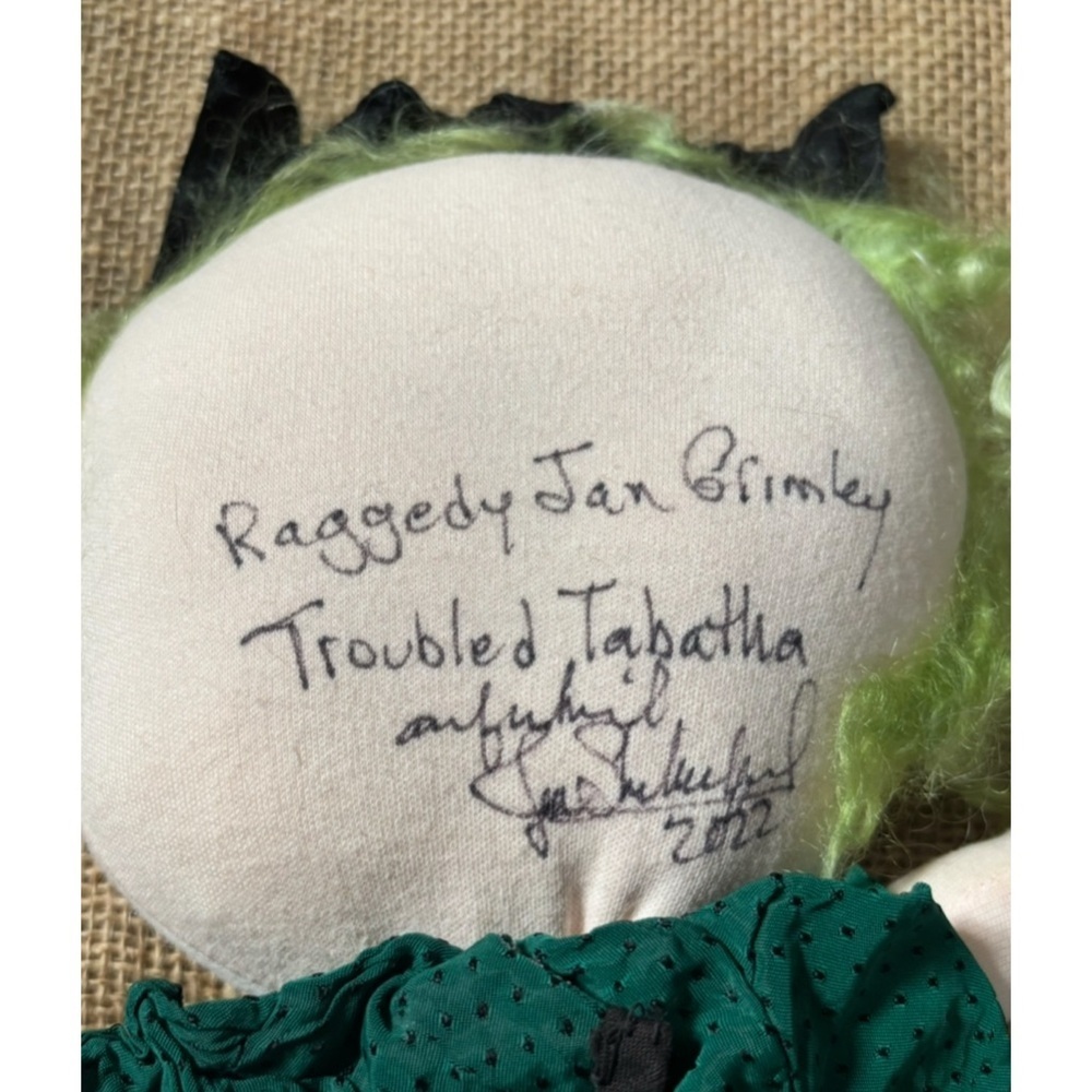 Jan Shackelford Handmade Fabric Doll Raggedy Jan Grimley Troubled Tabatha READ - Picture 5 of 11